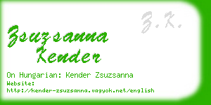 zsuzsanna kender business card